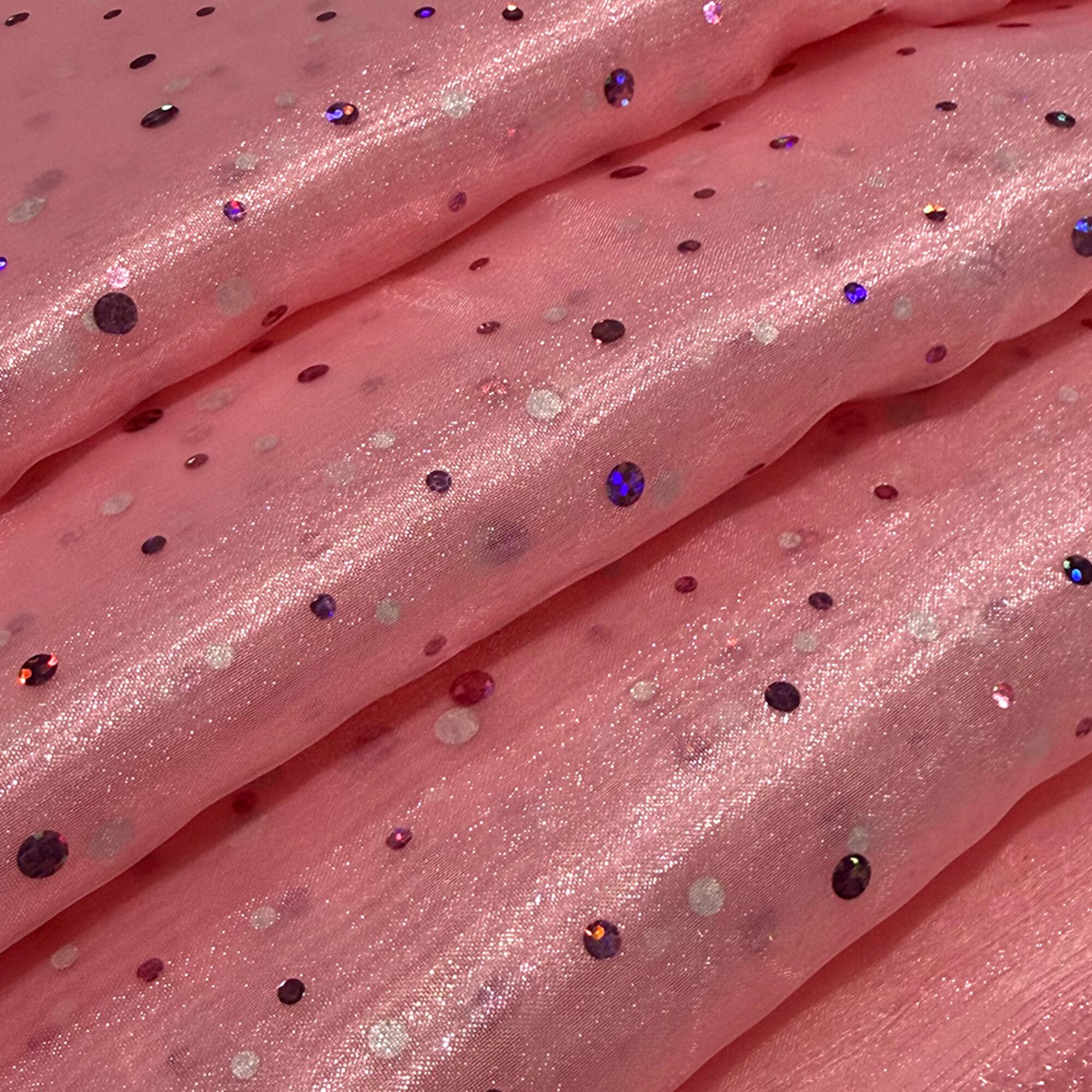 Feldman Light Pink Ducco Dots Organza